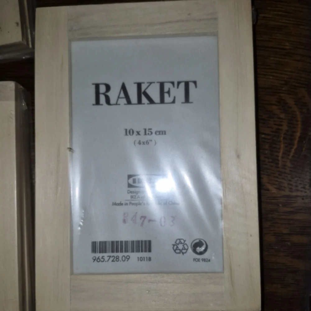 Ikea Unfinished Pine frames, packages of three